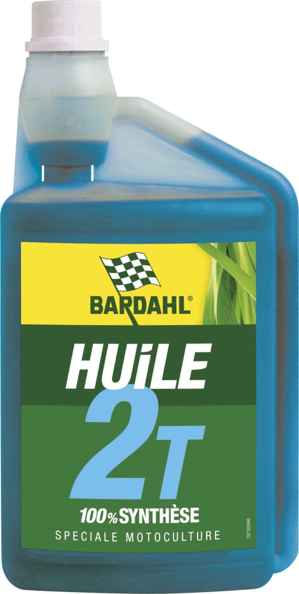 Huile de synthèse 2 temps 1L spéciale motoculture - BARDAHL
