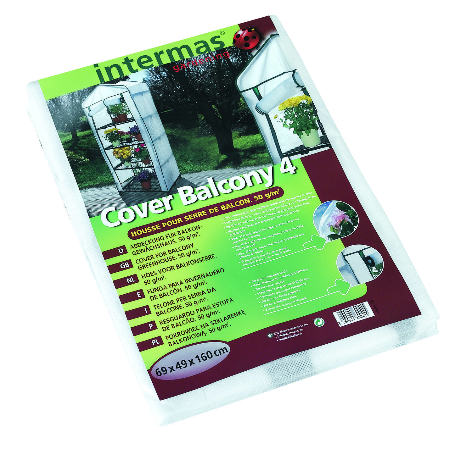 Serre de balcon 4 étagères 0,50x0,70x1,58m - NORTENE