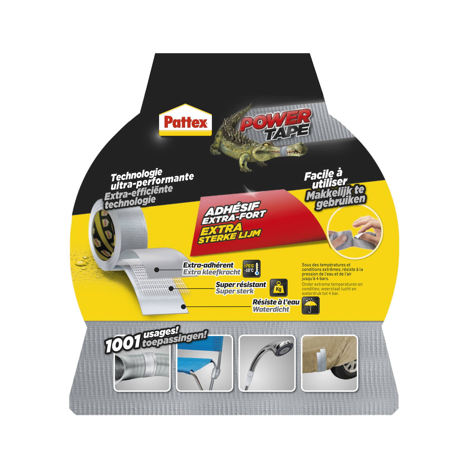 power tape adhésif gris 25 metres - PATTEX