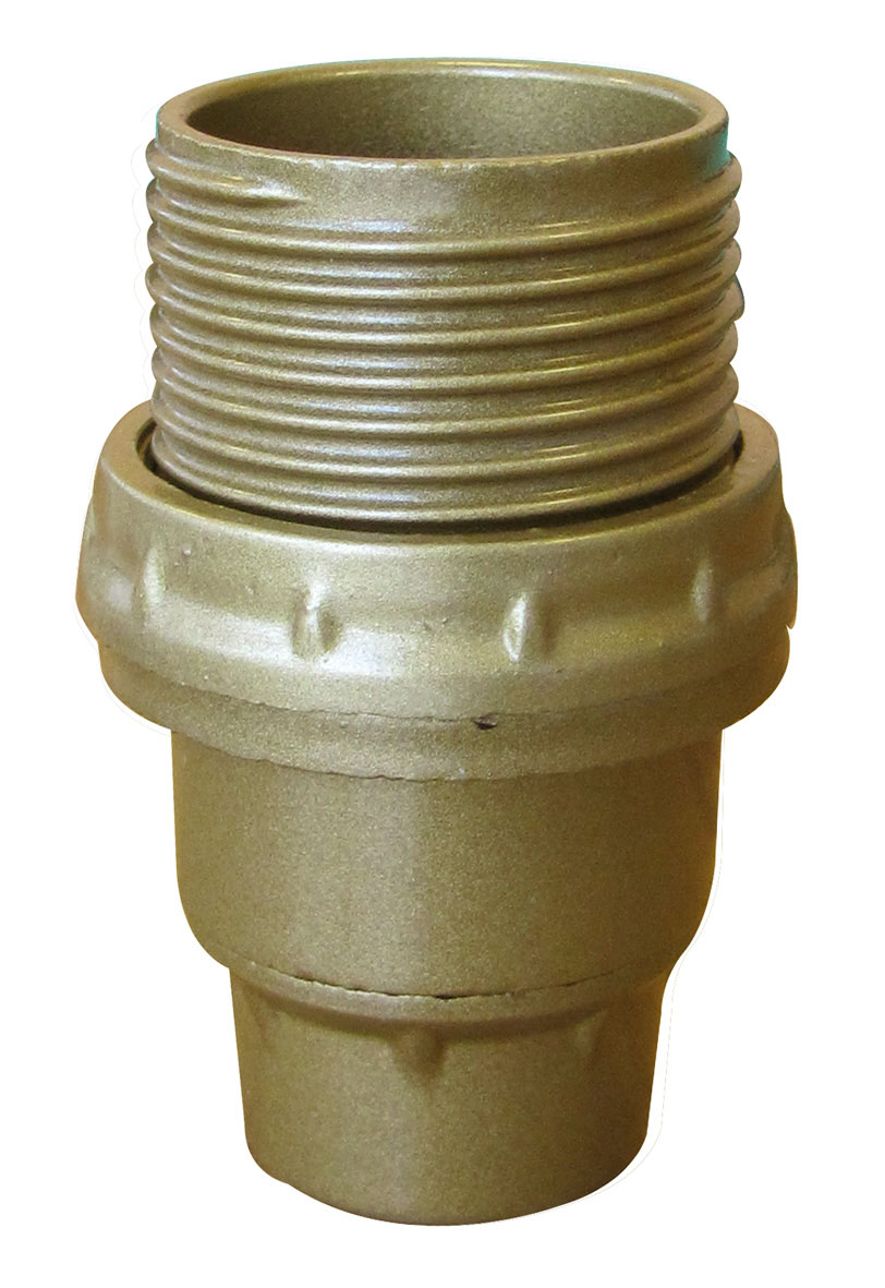 Douille E14 en bakélite isolée demi-filetée or - TIBELEC