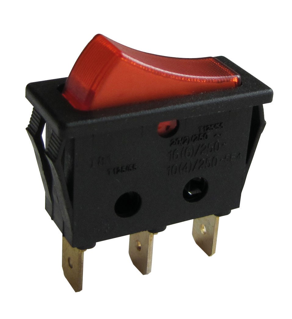 Interrupteur Unipolaire à Encastrer Lumineux 30x30mm 250V - TIBELEC