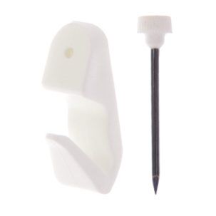 8 crochets résine blancs n° 2 pour tableaux et cadres - LE CROCHET FRANCAIS