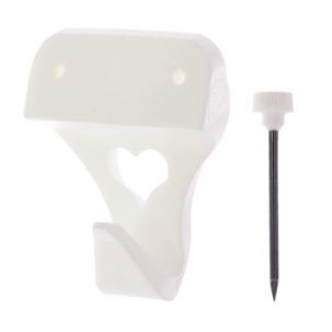 4 crochets résine blancs n° 3 pour tableaux et cadres - LE CROCHET FRANCAIS