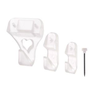 8 crochets résine transparents assortis pour tableaux et cadres - LE CROCHET FRANCAIS