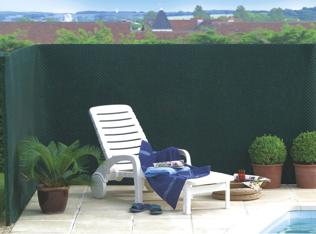 Brise vue 100% Tandem grillage + feutre géotextile 1,80x5m Vert - INTERMAS