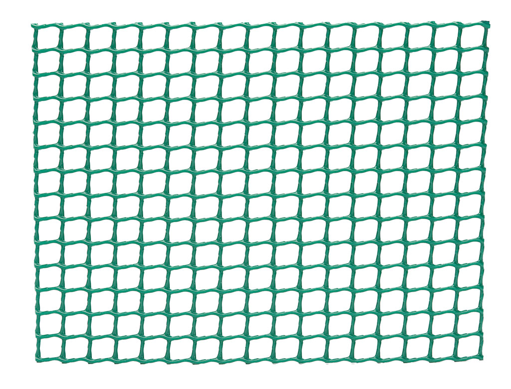 Grillage plastique maille carrée  1cm vert 1x5m - INTERMAS