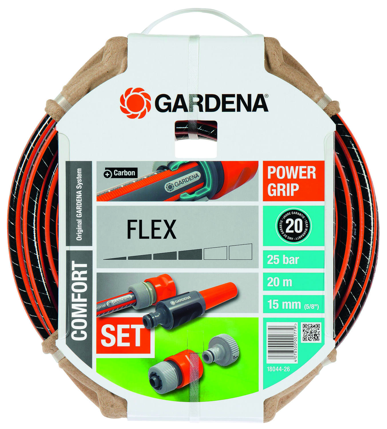 Kit tuyau arrosage Comfort Flex Ø15mm 20m équipé - GARDENA