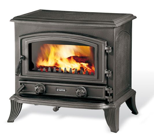 Poêle à bois SUPRA Wallberg 8 kW noir de style rustique