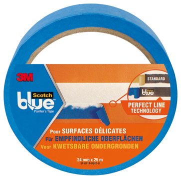 Adhésif de masquage surfaces délicates 25mx24mm - SCOTCHBLUE™