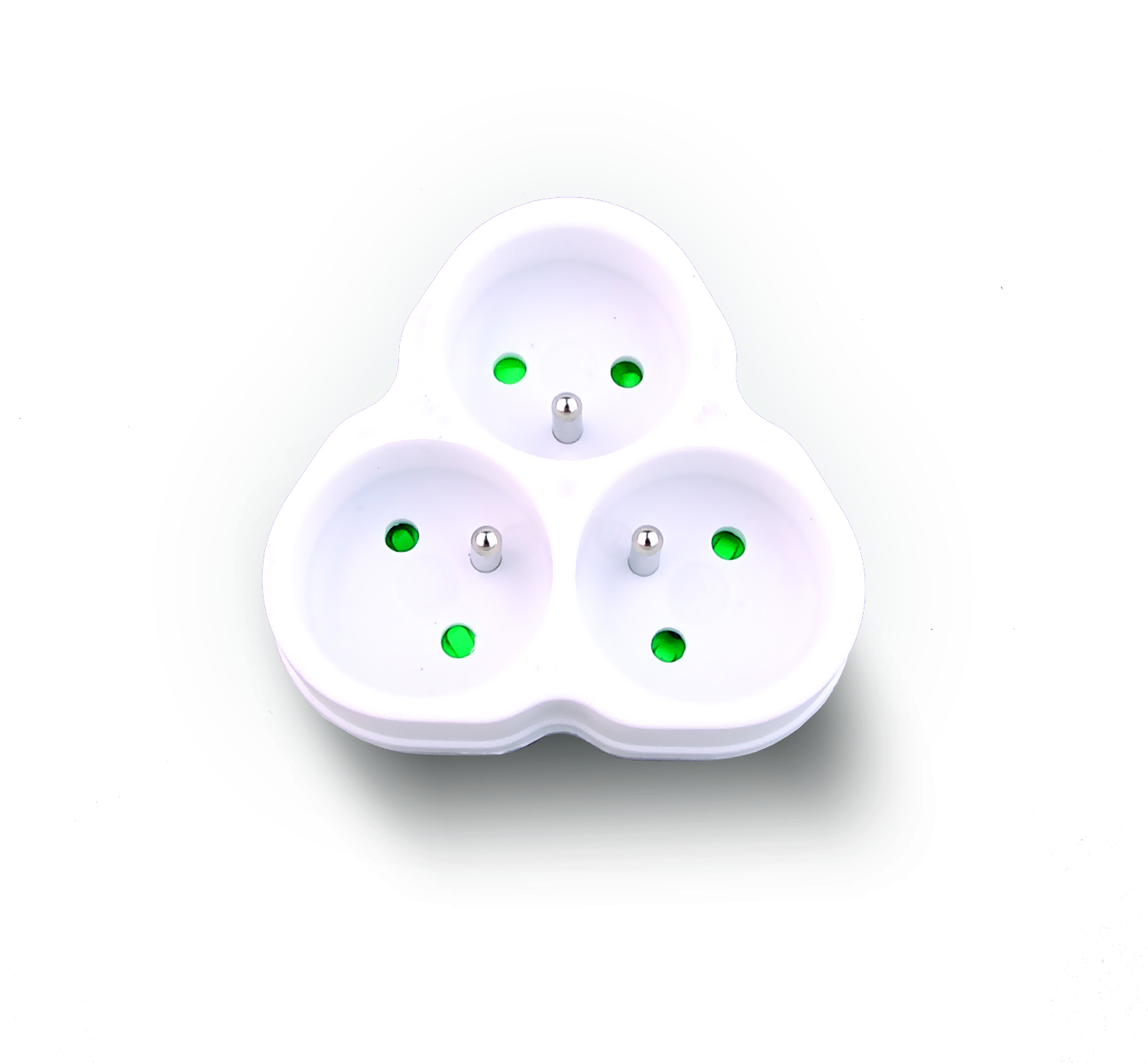 Triplite frontale 3 prises 2P+T 16A blanc