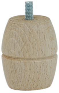 Pied de meuble modèle 24 brut h60 Ø52 mm - EVOLUDIS