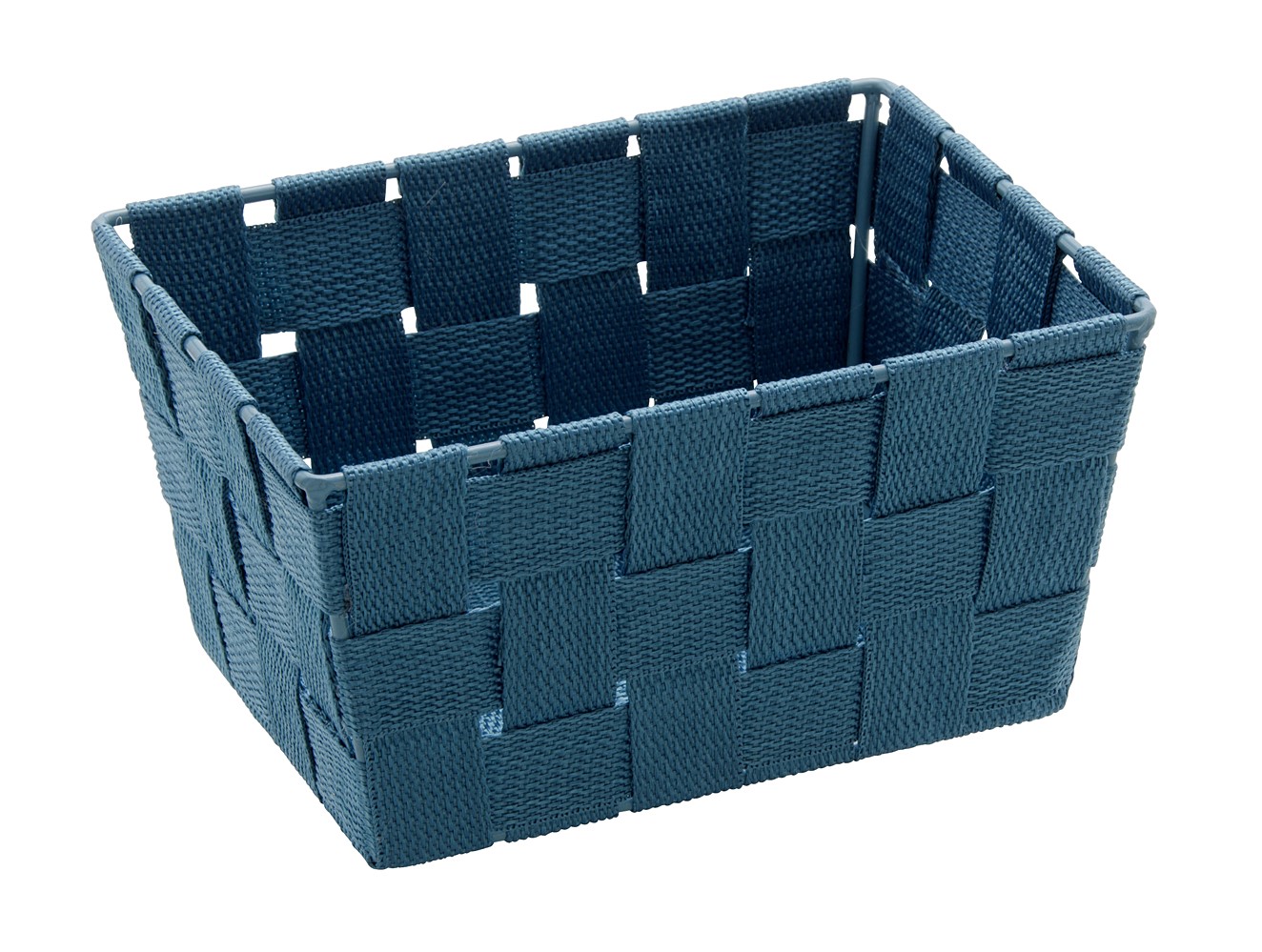 Corbeille de salle de bain Adria bleue pétrole 19x14x9 cm - WENKO
