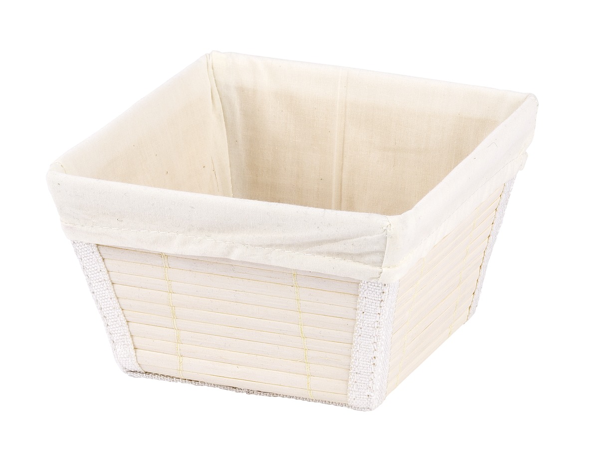 Corbeille de salle de bain Bamboo blanche
