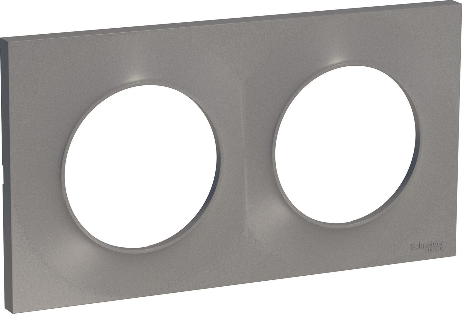 Plaque double Odace aluminium - SCHNEIDER ELECTRIC