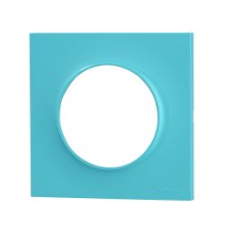 Plaque Odace style simple vert bleu cian - SCHNEIDER ELECTRIC