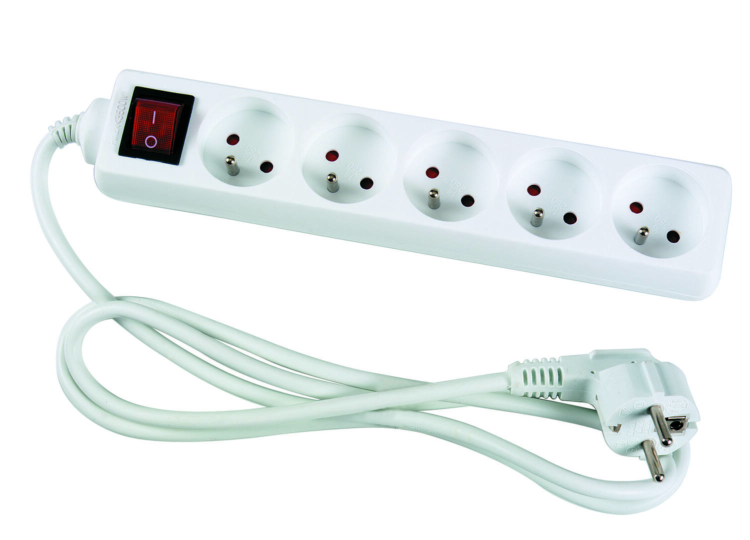 Multiprise 5 Prises + Terre + interrupteur à Voyant - ZENITECH