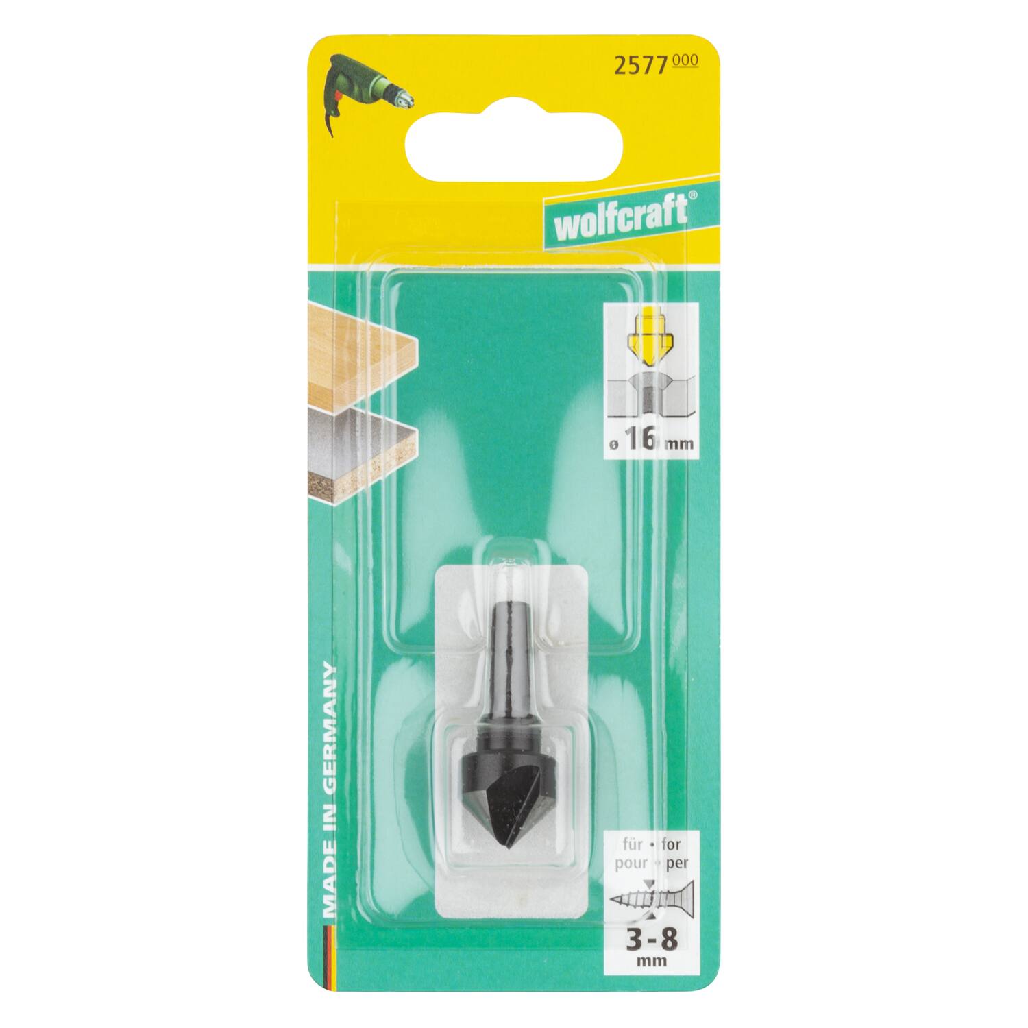 Fraisoir Ø  16 mm - WOLFCRAFT