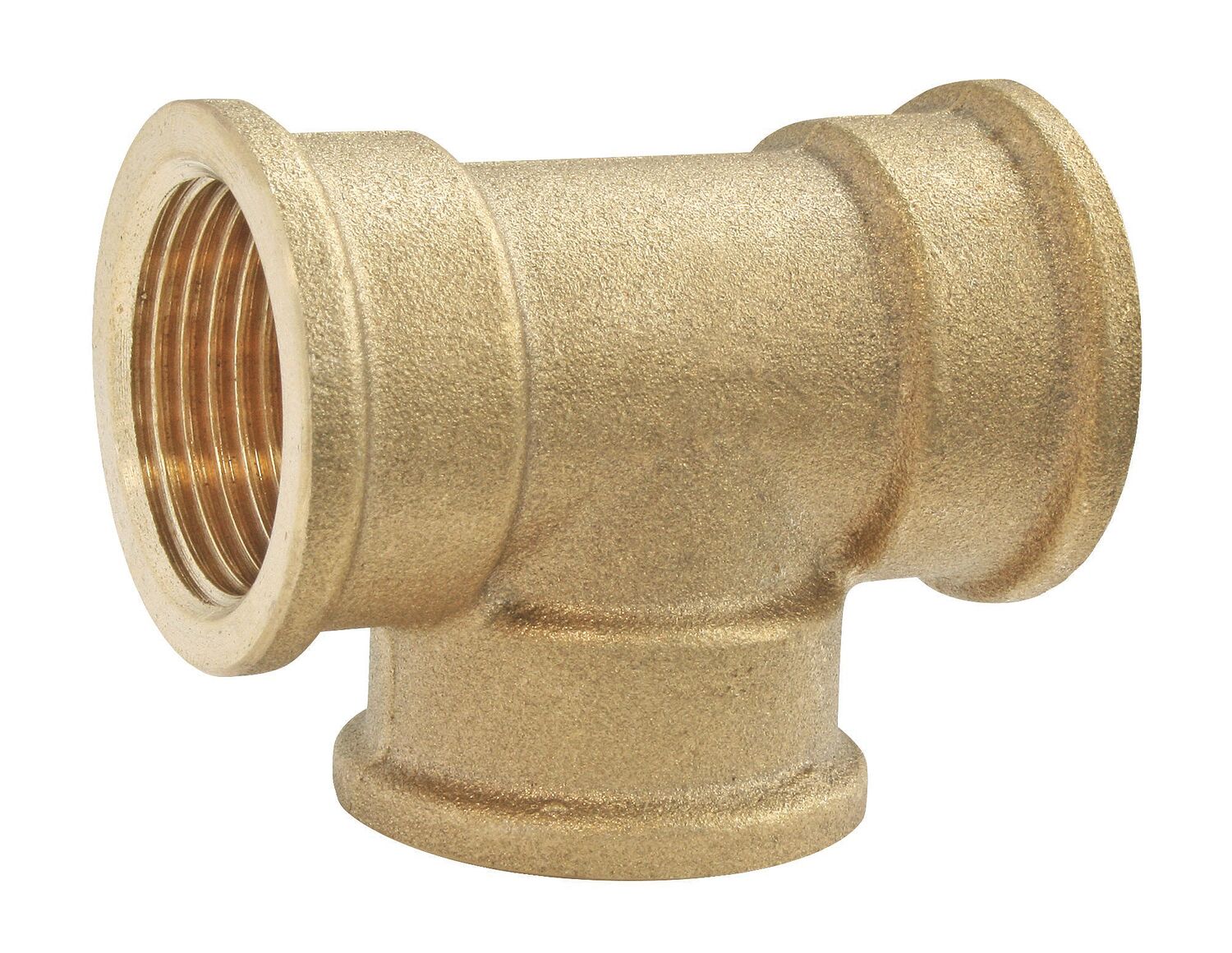 Té laiton égal triple femelle 12/17