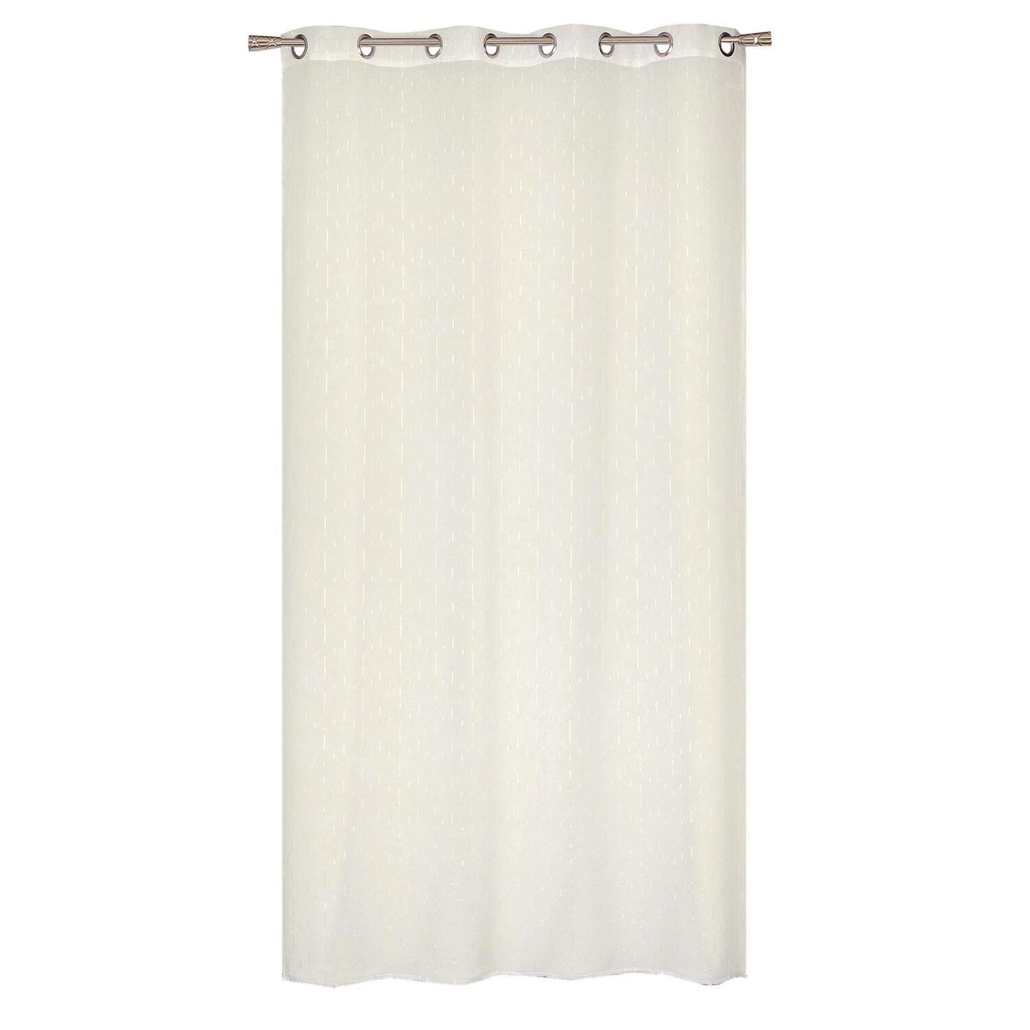 Voilage œillets étamine fils coupés ivoire 140x240cm - DYLREV