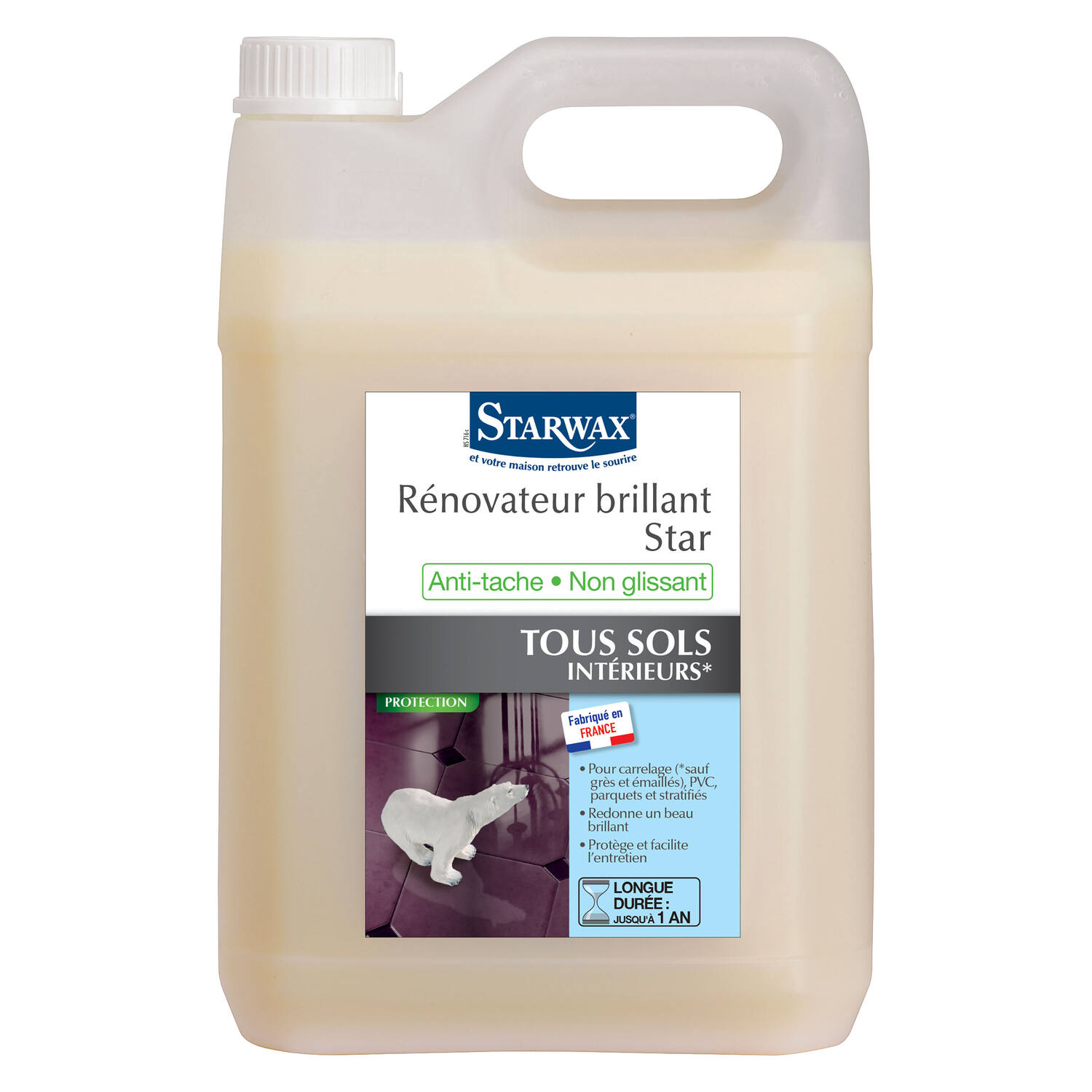 Rénovateur Brillant Star pour Sols Intérieurs 5L - STARWAX