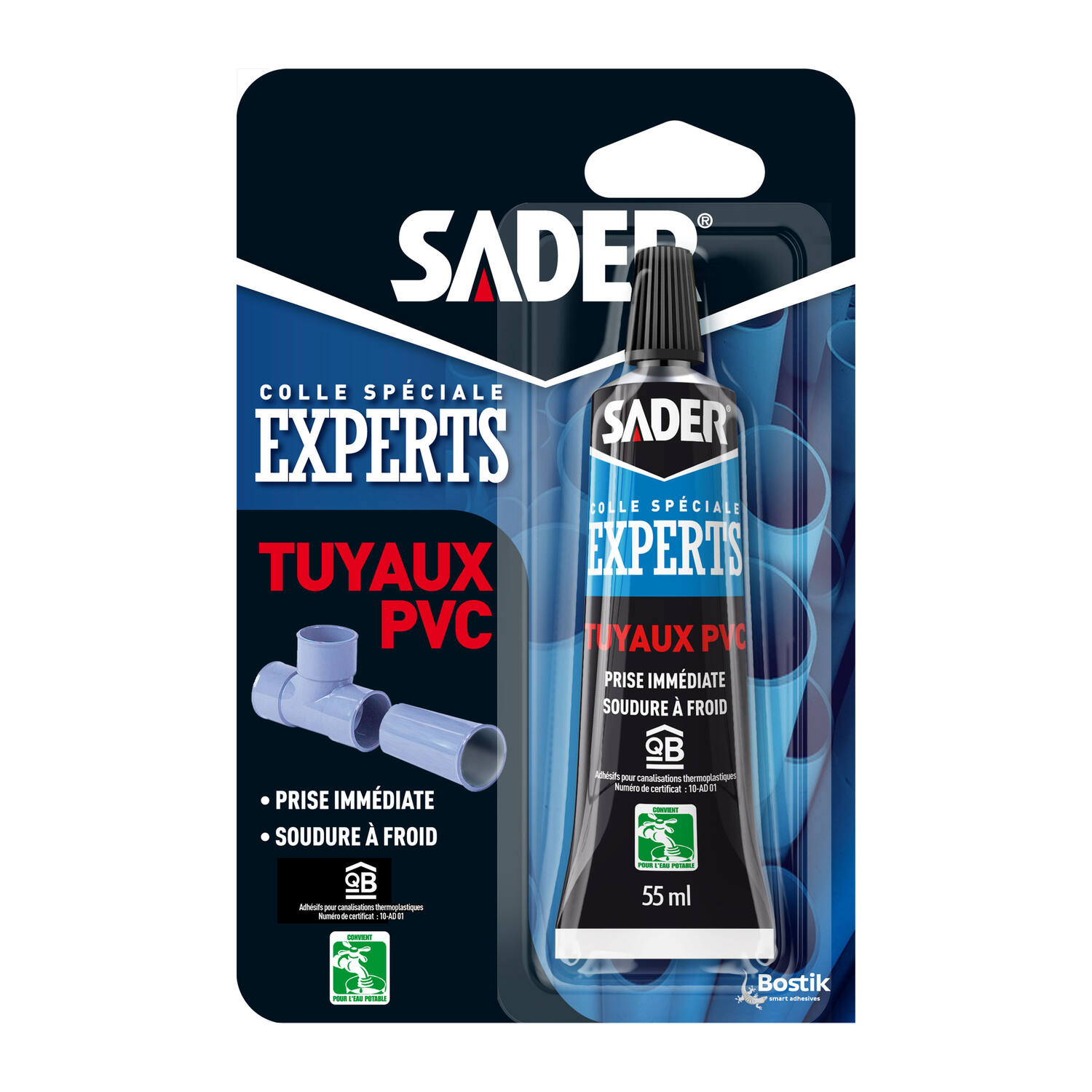 Colle Tuyaux PVC 55ml - SADER