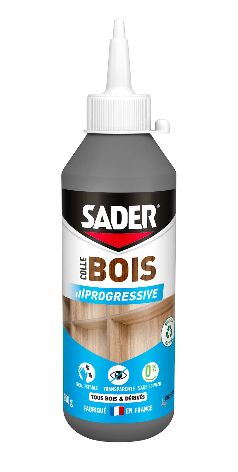 Colle à bois Prise Progressive Biberon 250g - SADER