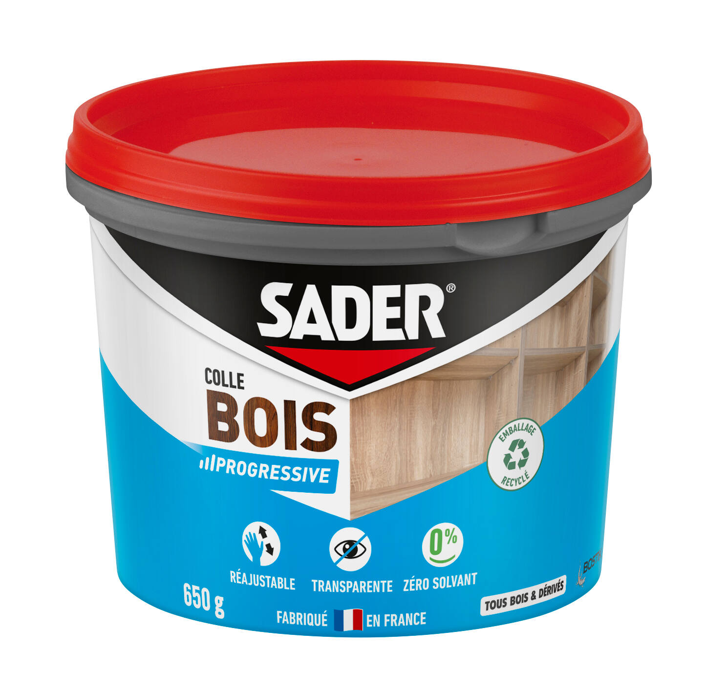Colle à bois Prise Progressive Pot 650g - SADER