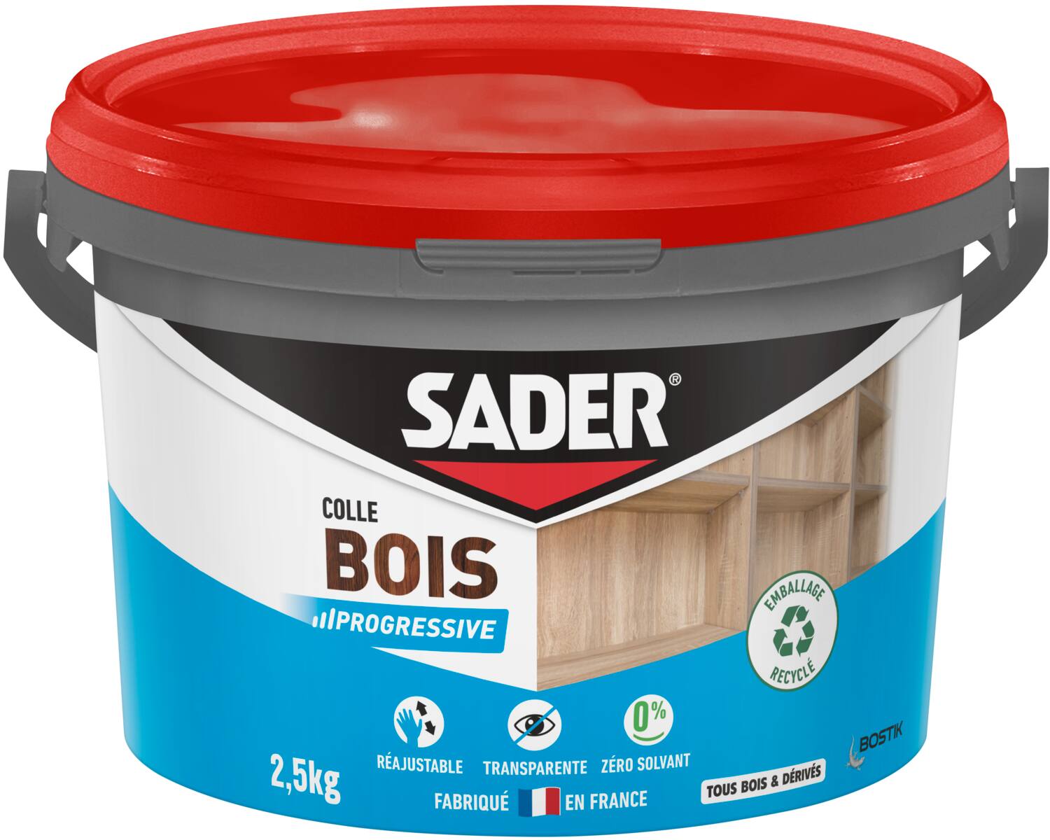 Colle à bois Prise Progressive Seau 2,5kg - SADER