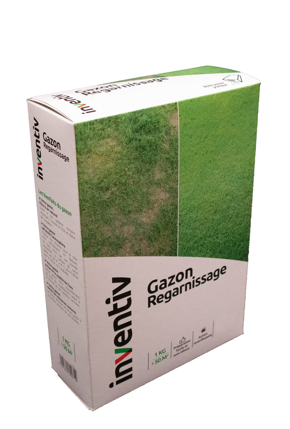 Gazon de regarnissage boîte semoir 1kg - INVENTIV