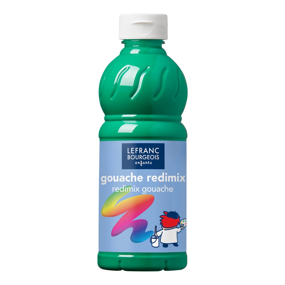 Peinture gouache liquide redimix Vert franc 500 ml - LEFRANC BOURGEOIS 