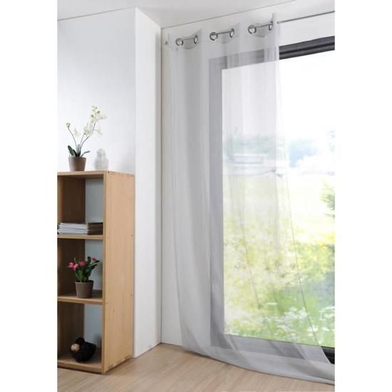 voilage sablé 135x260 cm Monna Gris