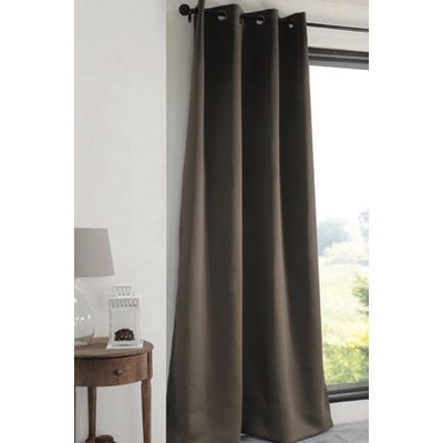 RIDEAU OCCULTANT COULEUR GRIS TAUPE 135X250 cm