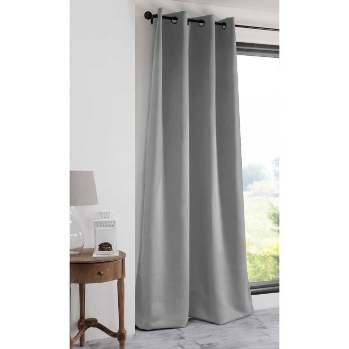 rideau Occultant Notté 100% Polyester 135 x 250 cm Gris