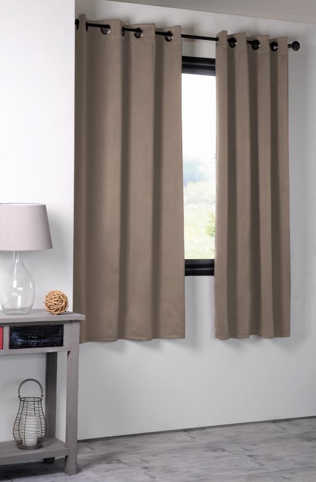 Rideau occultant à oeillets Notte 135x180 lin