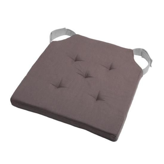 galette de chaise Duo Gris 38X38 cm