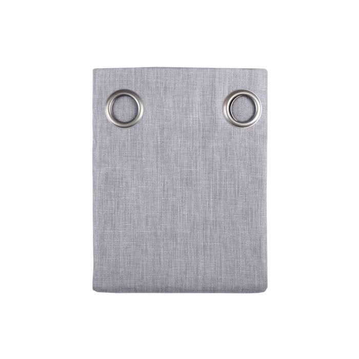 Rideau à œillets gris 140x260cm Bea