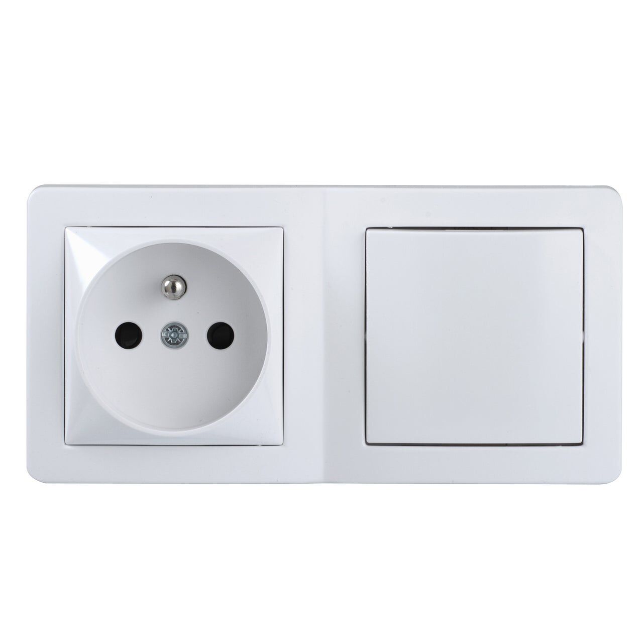 Interrupteur + prise saillie complet Alréa blanc - SCHNEIDER ELECTRIC