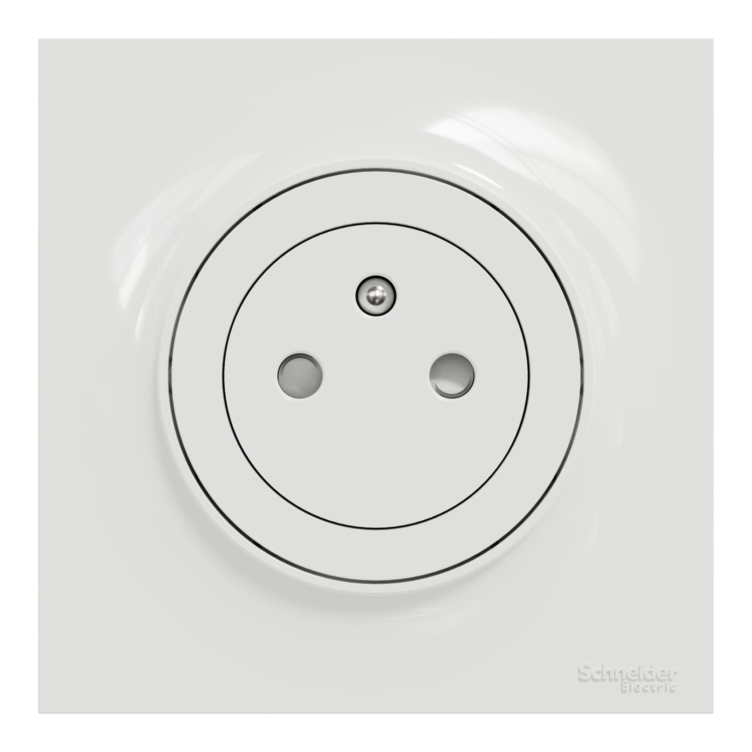 5 prises 2P+T Odace affleurante Mécanisme avec plaque Blanc - SCHNEIDER ELECTRIC