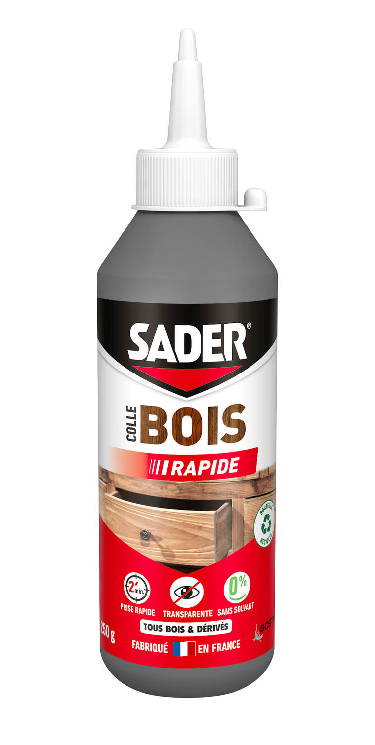 Colle à bois Prise Rapide Biberon 250g - SADER