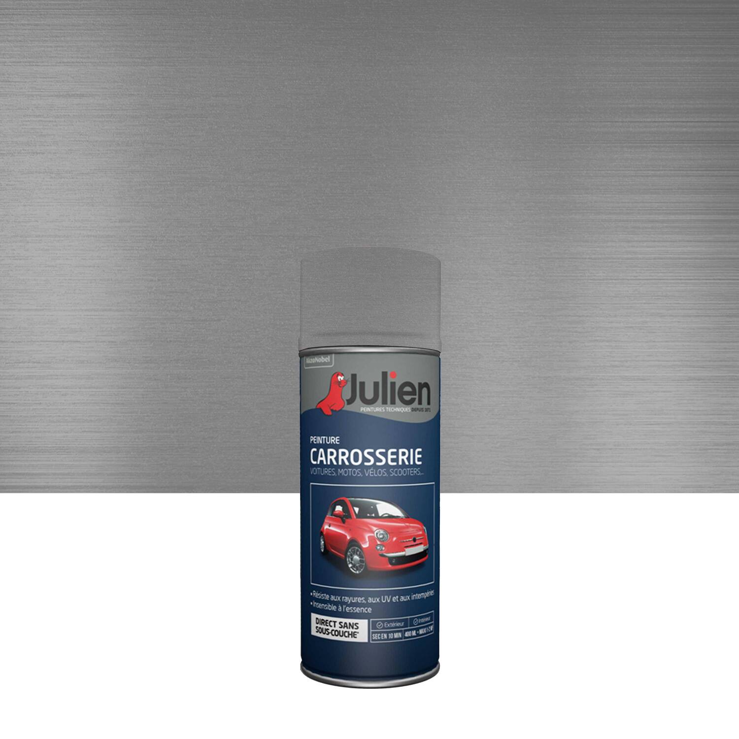 Peinture aérosol Carrosserie Métallisé Reflet  Argent 400ml - JULIEN