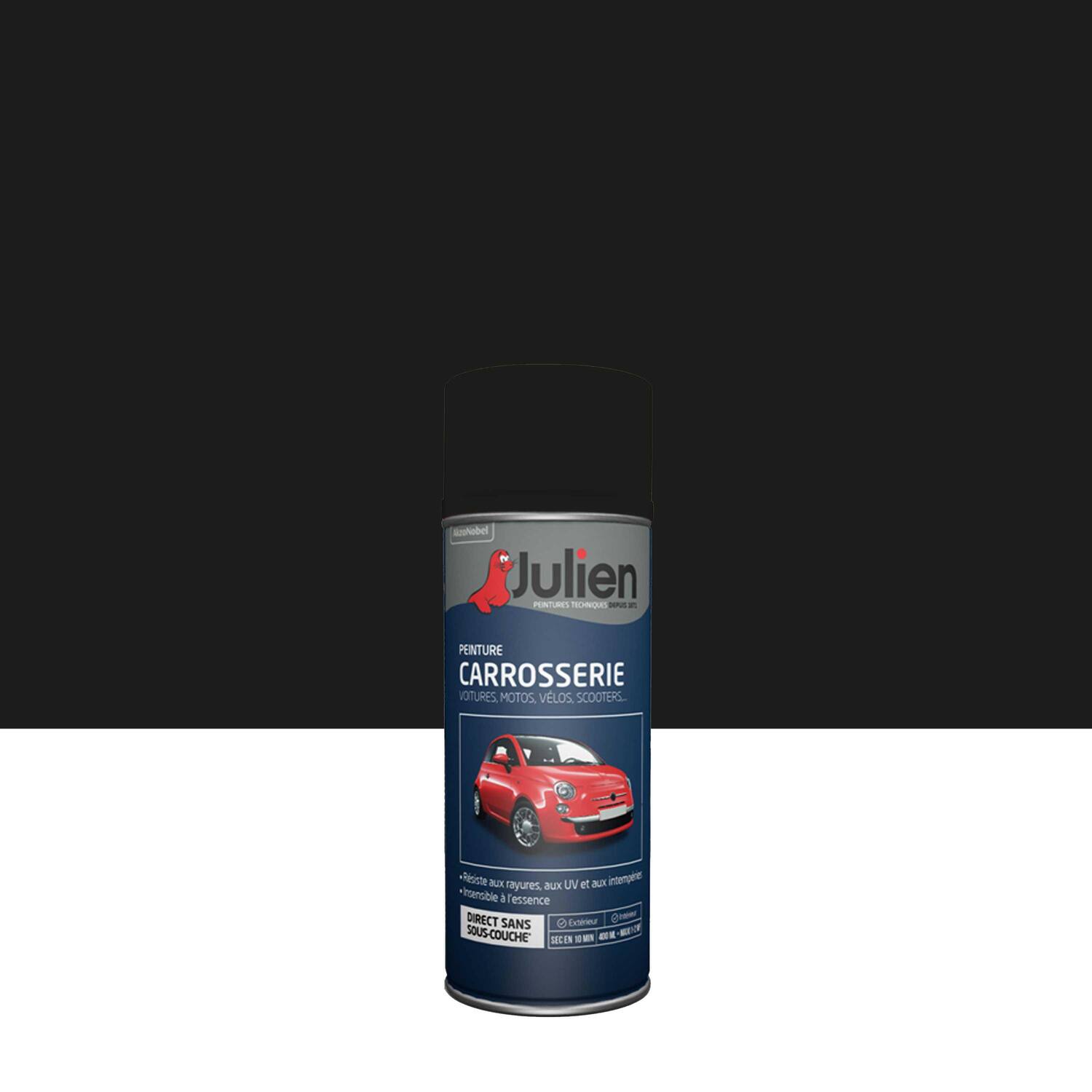 Peinture aérosol Carrosserie Noir Magic Nacre Brillant 400ml - JULIEN