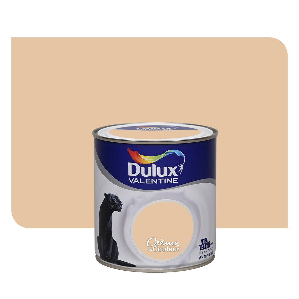 Peinture intérieure Crème de couleur satin Cappuccino 0,5L - DULUX VALENTINE