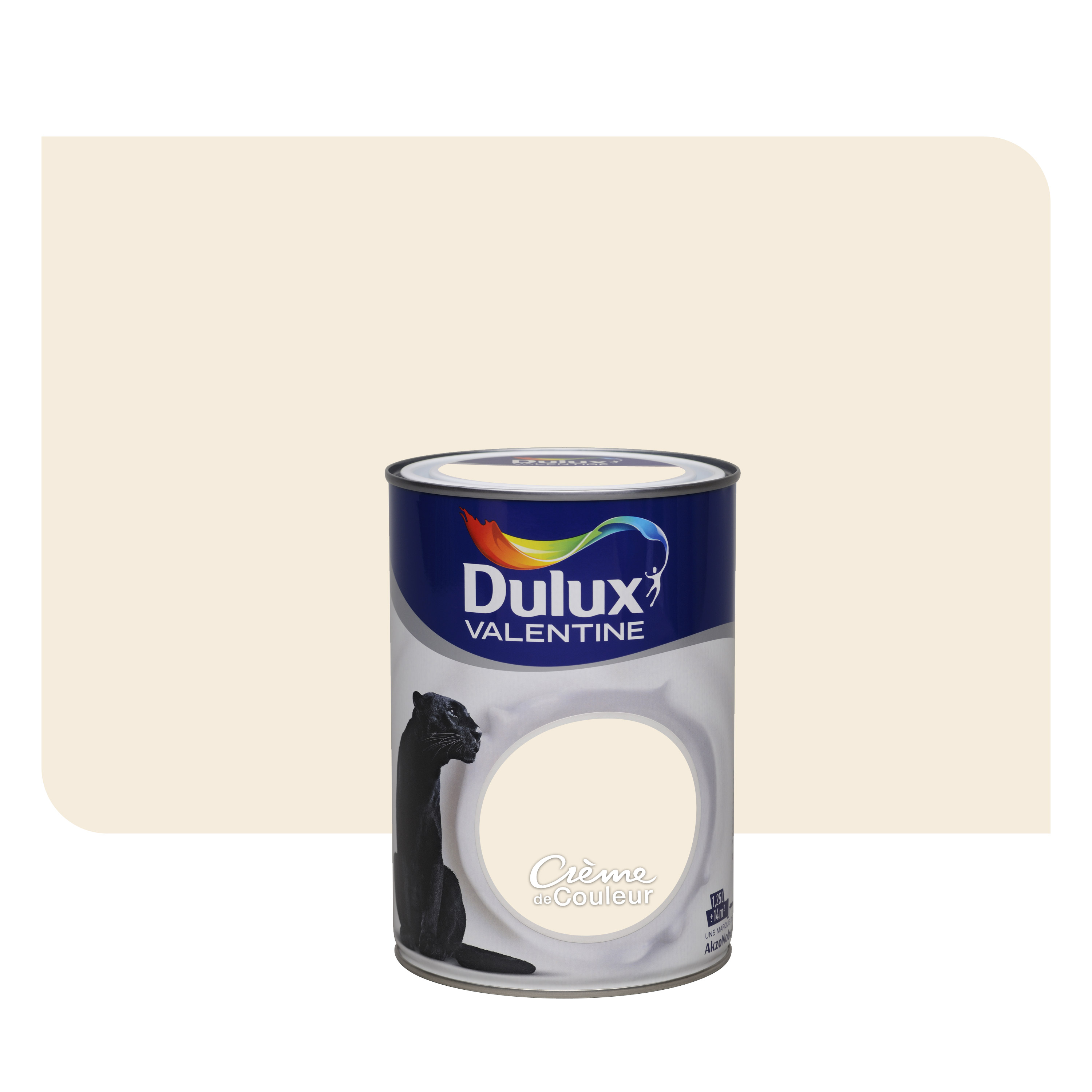 Peinture intérieure Crème de couleur satin Lin Clair 1,25L - DULUX VALENTINE