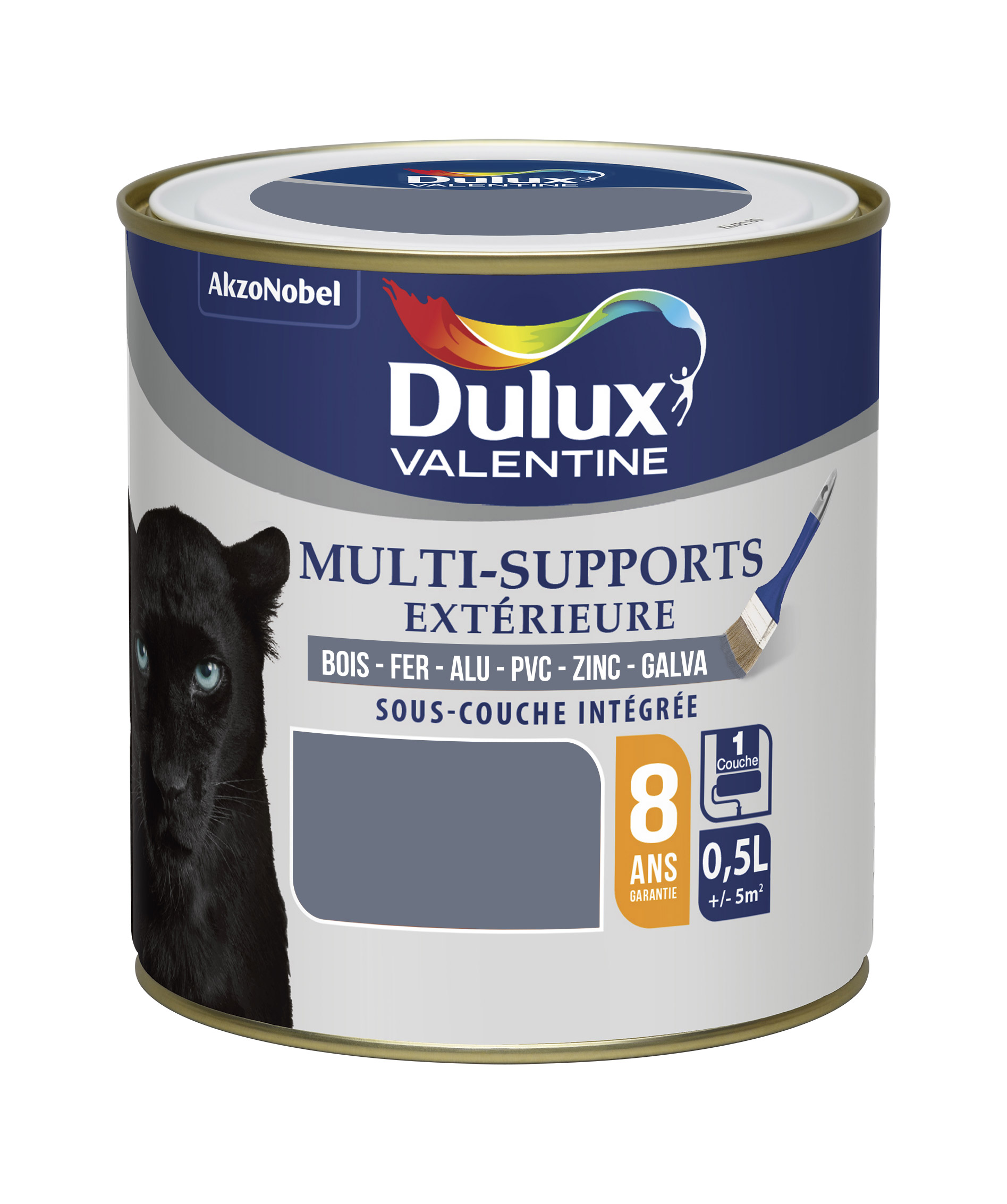 Peinture multisupport extérieure 0,5L Titane