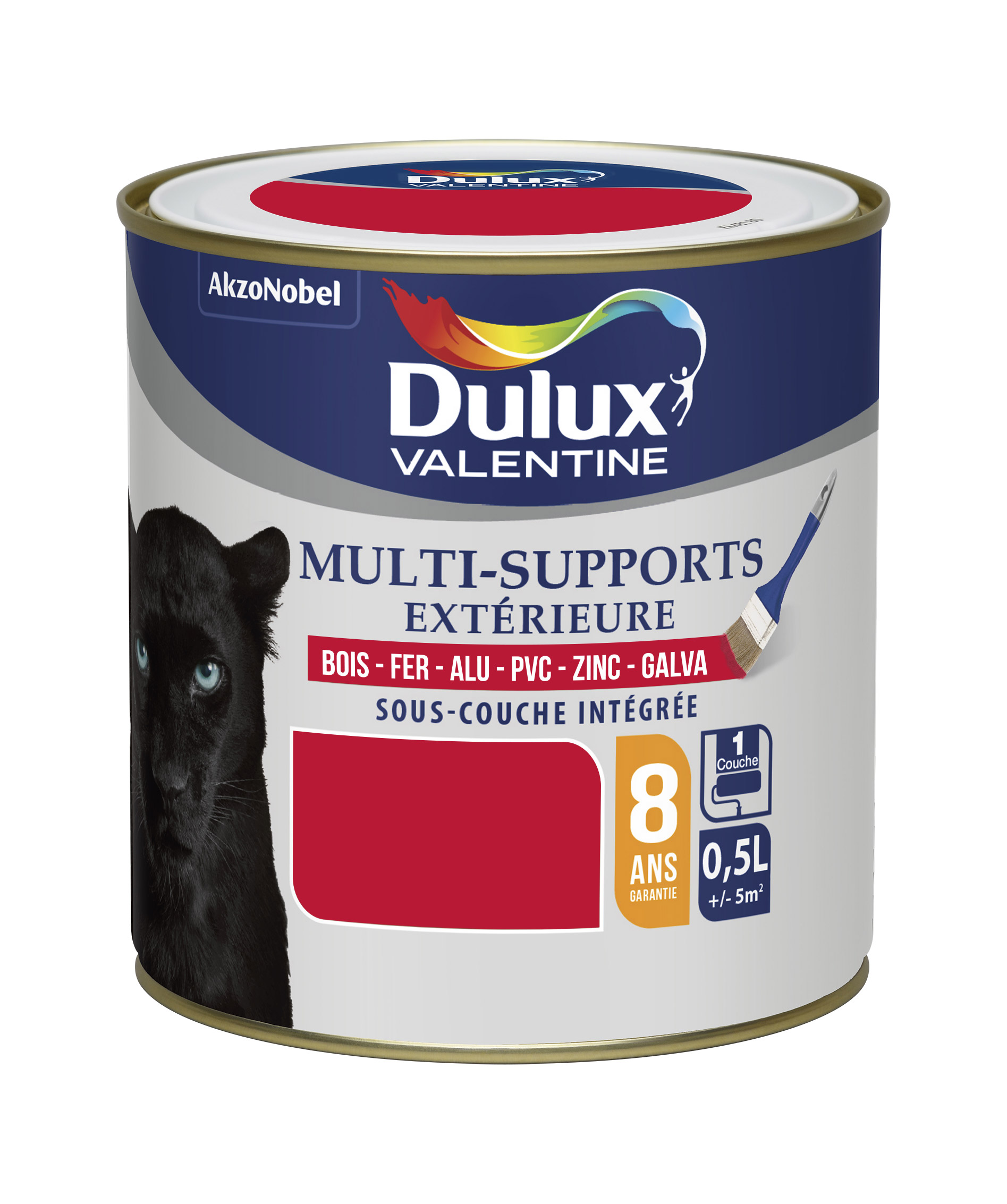 Peinture multisupport extérieure 0,5L Rouge Coquelicot