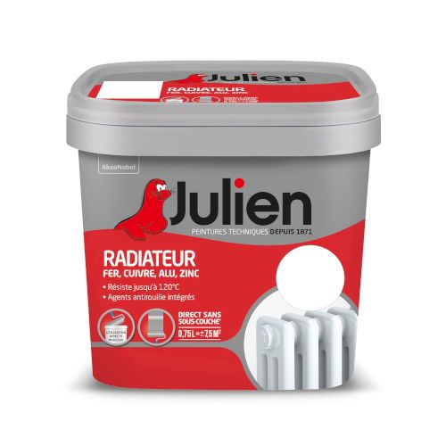 Peinture spéciale radiateur mat Blanc 0,75L - JULIEN