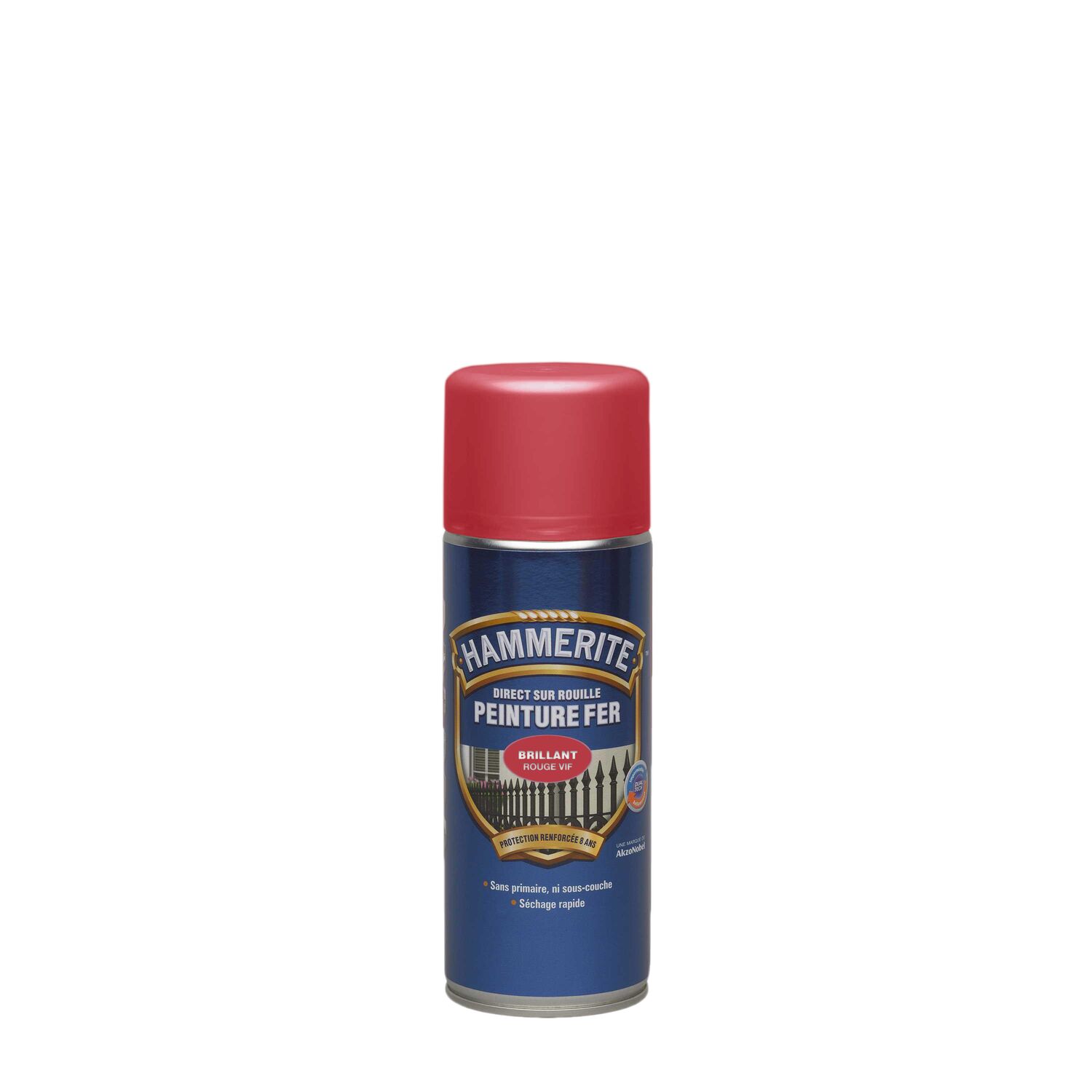 Peinture Fer Direct Sur Rouille Brillant Laqué Rouge Vif 400ml - HAMMERITE