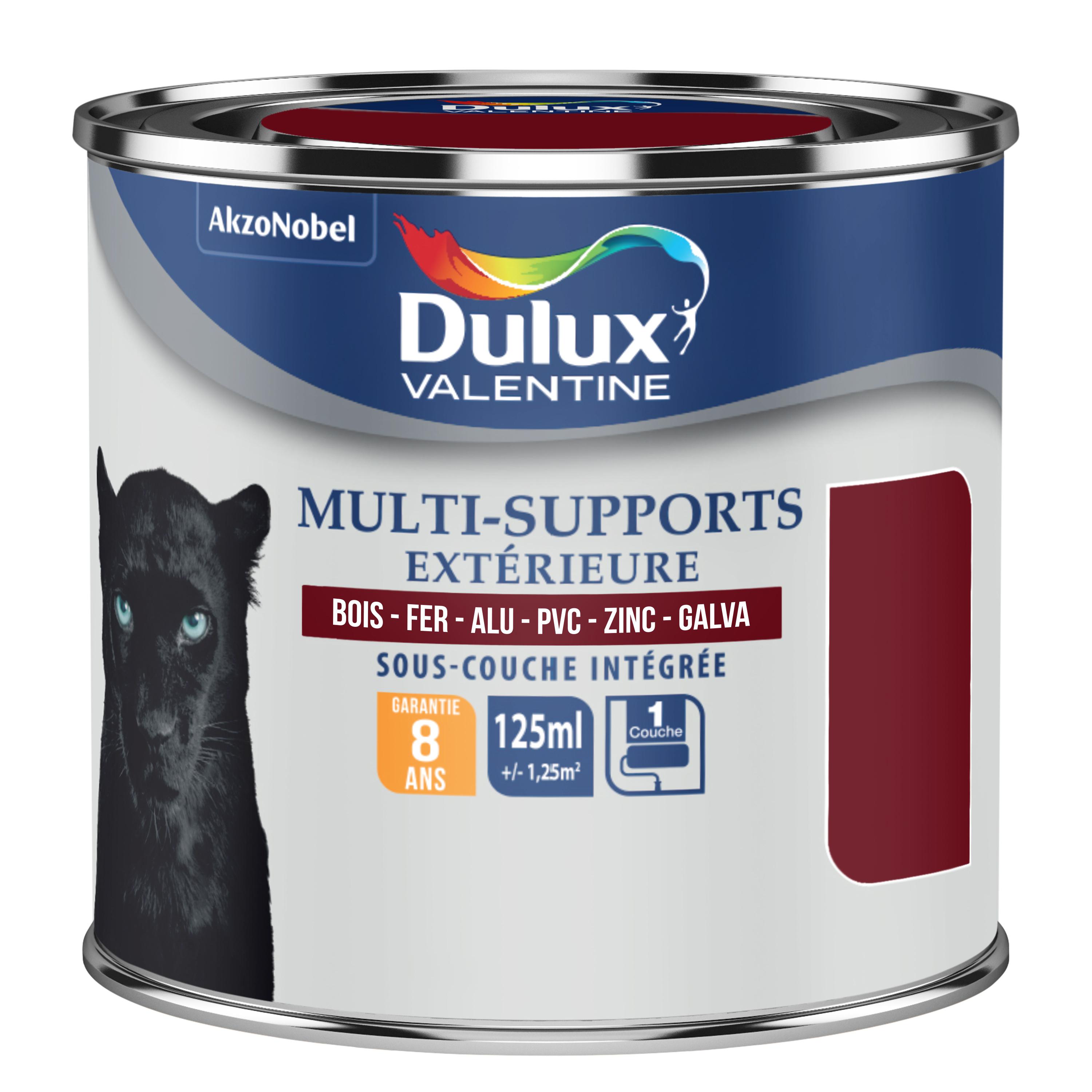 Peinture Multi-Supports Extérieur Dulux Valentine Satin Rouge Basque 0,125 L