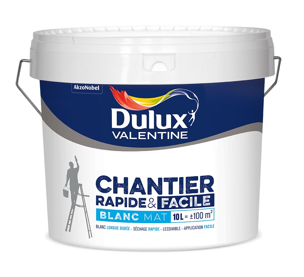 Peinture Mur & Plafond Blanc Mat 10L - DULUX VALENTINE