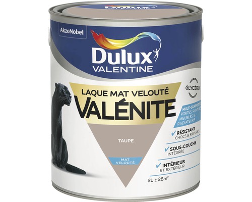 Peinture Valénite velouté mat 2L taupe DULUX VALENTINE
